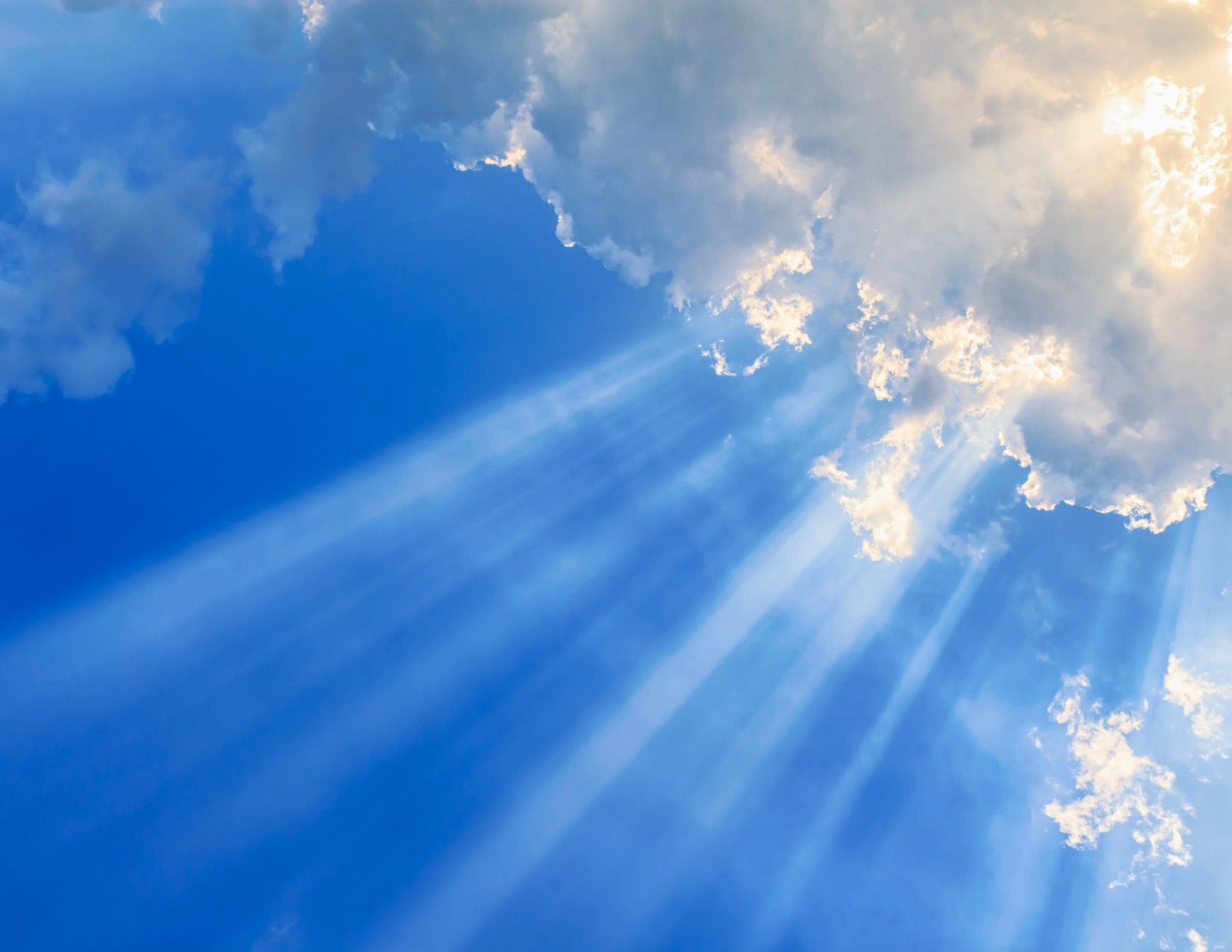 Heavenly light representing wisdom and peace from above.