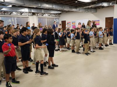 Students celebrating Constitution Day by learning about U.S. history.