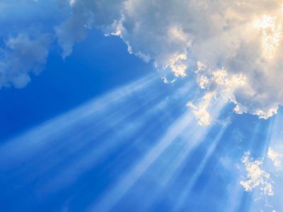 Heavenly light representing wisdom and peace from above.